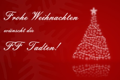 Frohe Weihnachten wünscht die FF Tadten